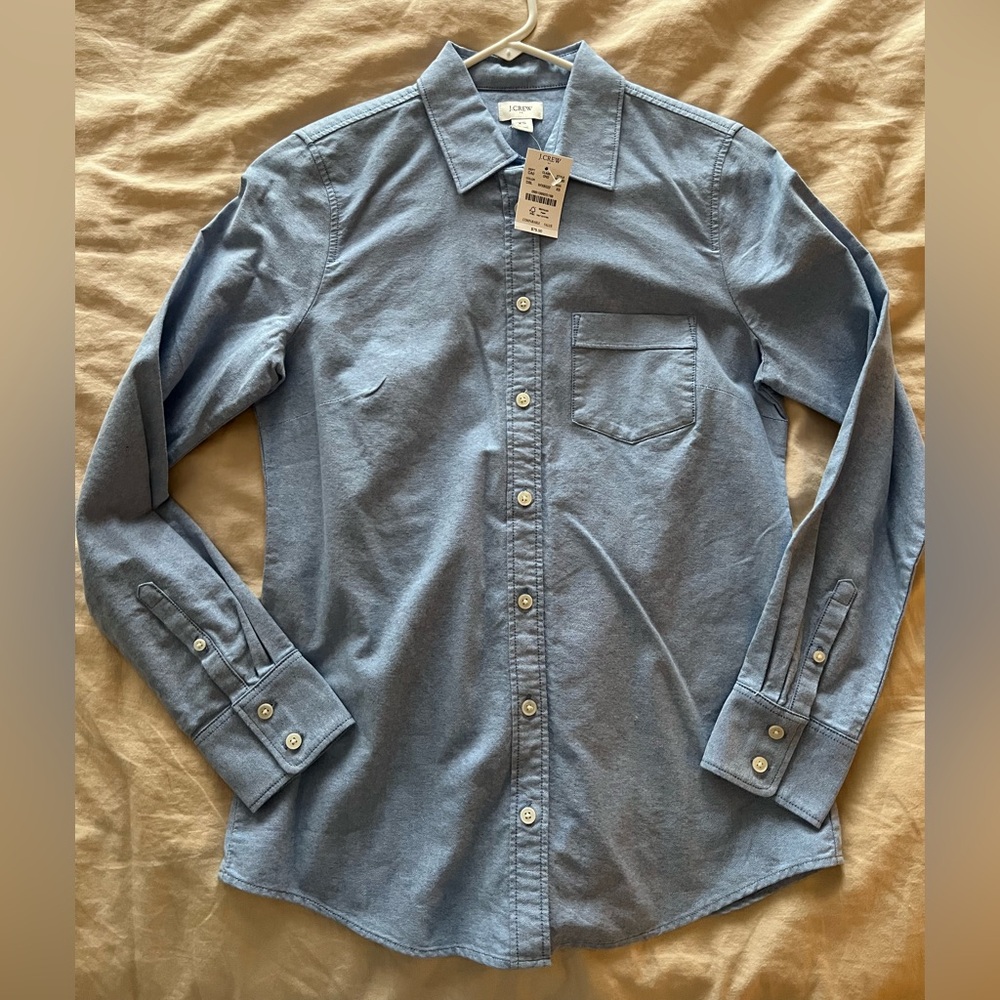 NWT J. Crew Women’s Light Blue Oxford Button-Down Shirt